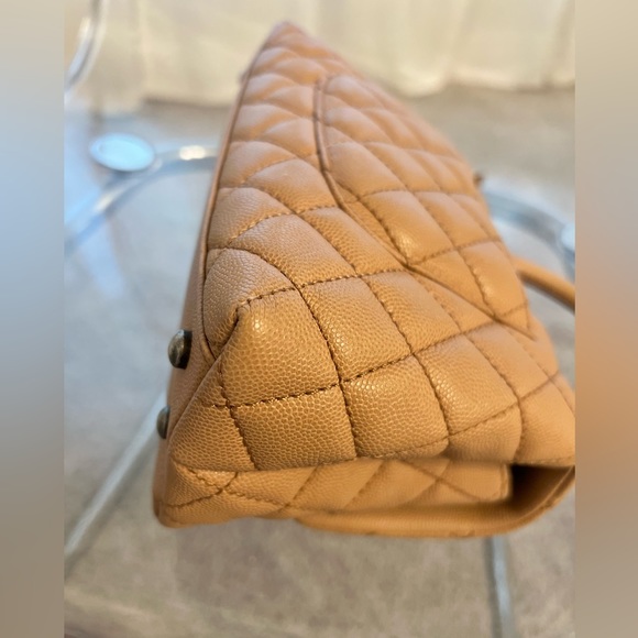 Chanel Coco Handle Small Caviar in Caramel with Rustic Hardware - Picture 15 of 16